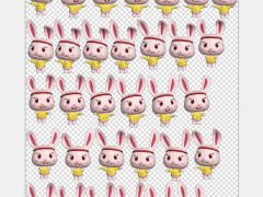 2D休闲跑酷游戏米咻兔素材