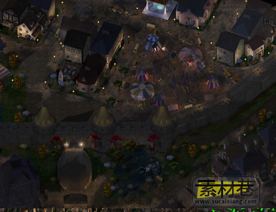 2.5D游戏欧洲地图场景素材