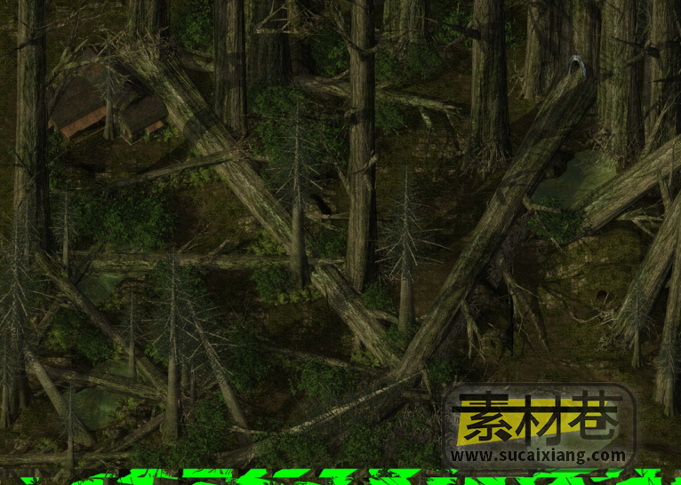 2.5D野外树林场景游戏素材