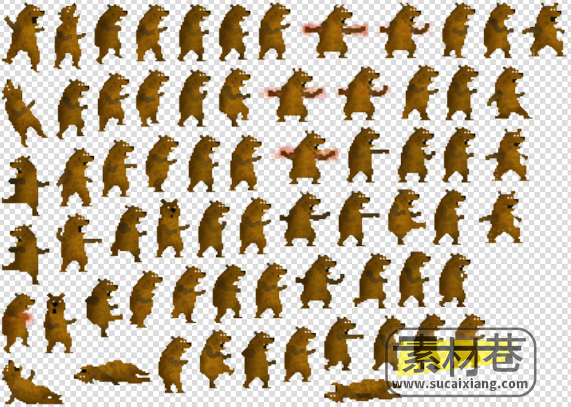 2D横版像素人物动物游戏素材