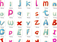 2d数字字母音符游戏素材