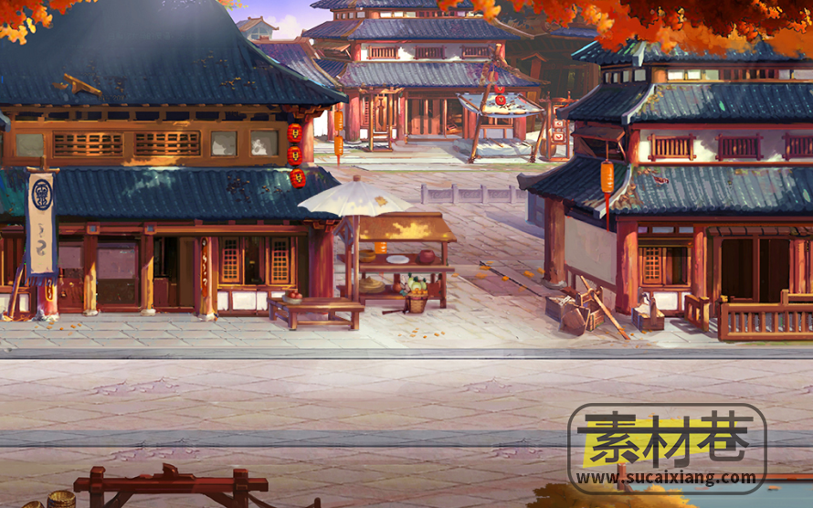 2D仙侠游戏横版地图场景素材