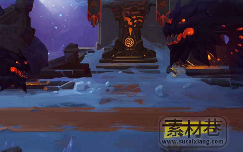2D仙侠游戏横版地图场景素材