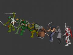 忍者神龟游戏角色3D模型集合