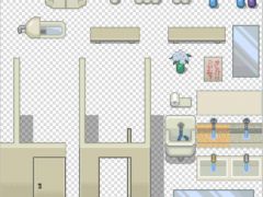 2D复古像素RPG游戏厕所卫生间素材