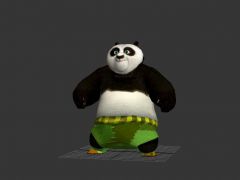 功夫熊猫动作3D模型
