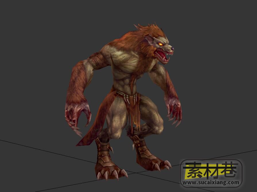 游戏狼人怪物3D模型
