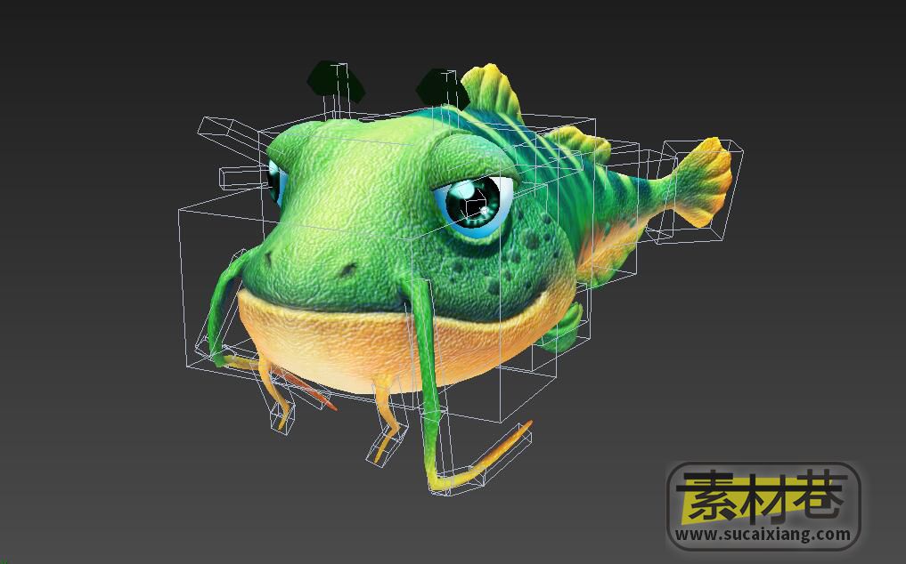 捕鱼达人3游戏卡通鱼类动画3d模型