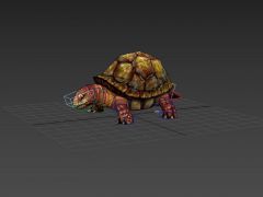 游戏山龟3D模型（带骨骼绑定）
