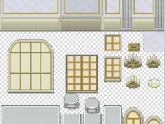 2DRPG游戏窗户室内家具物品摆件楼梯素材