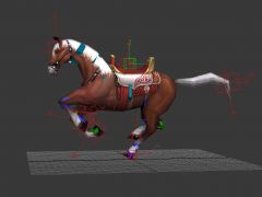 游戏马坐骑3d动画模型
