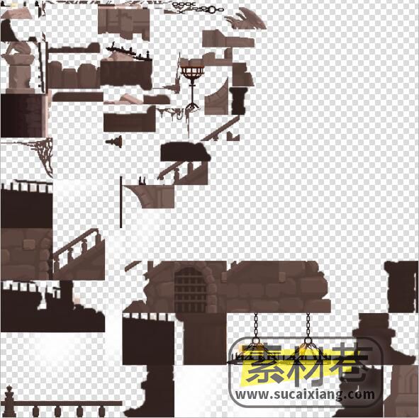 2d像素横版游戏人物武器道具图标素材