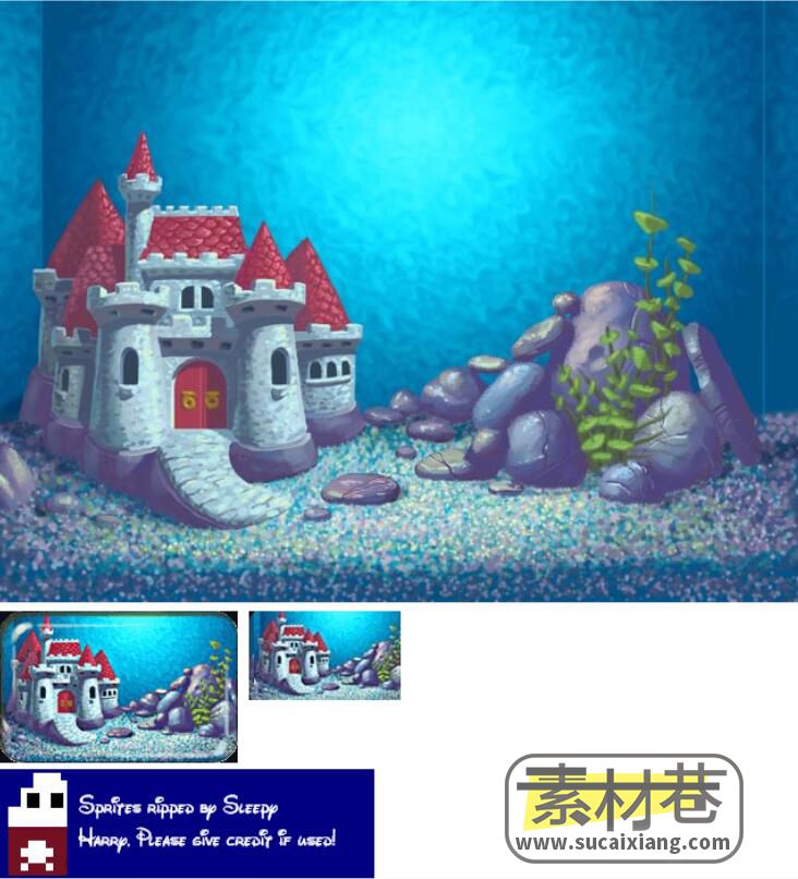 2D冒险游戏疯狂水族馆豪华素材