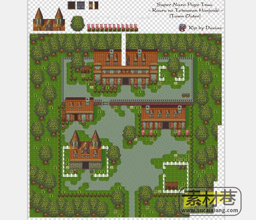 2D角色扮演RPG游戏场景瓷砖素材