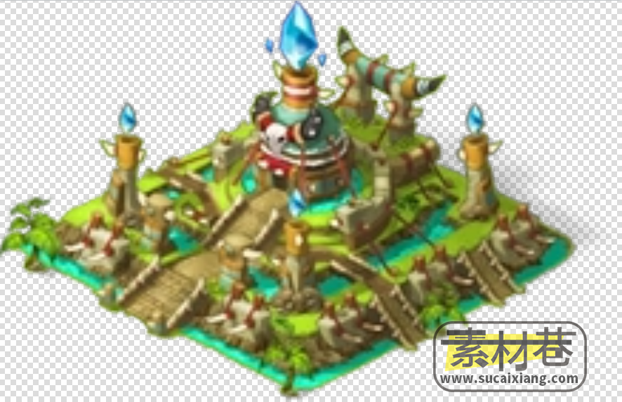2.5D策略游戏魔幻城堡建筑素材