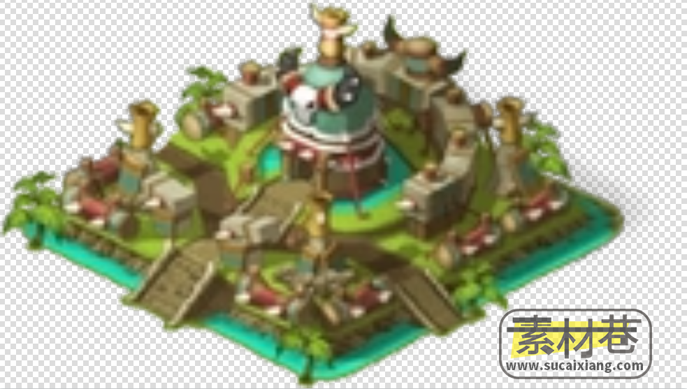 2.5D策略游戏魔幻城堡建筑素材