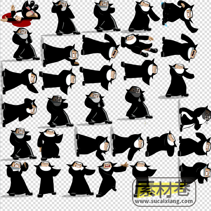 2D修女人物游戏素材