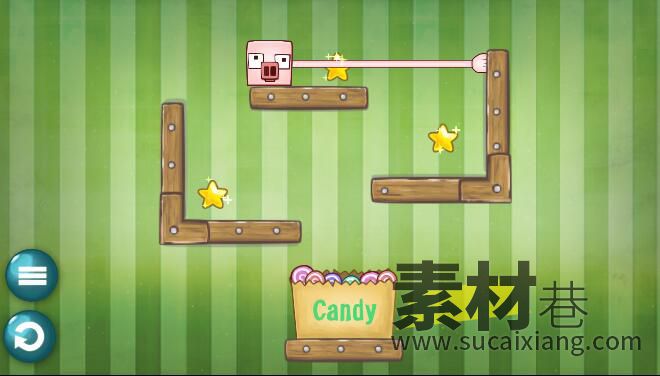 html5方块猪吃糖果物理益智游戏源码