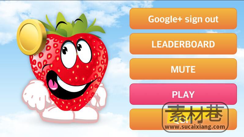 android横版草莓跳跃游戏源码