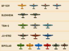2D垂直俯视风格飞机动画游戏素材Top Down Planes Sprites Pack