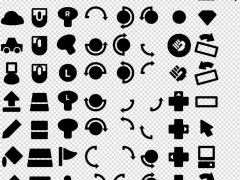 2D扁平风格游戏黑白图标Game icons (expansion)