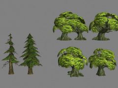 游戏3D巨树模型