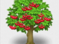 2D卡通农场果树和草本植物游戏素材