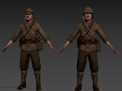 二战游戏日本步兵3D模型