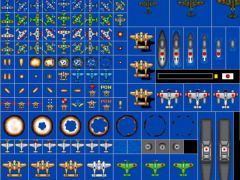 2D军事战争游戏飞机与船舰素材