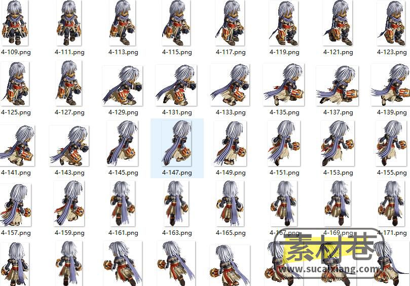 2.5DRPG游戏伊苏 origin人物角色序列动画素材