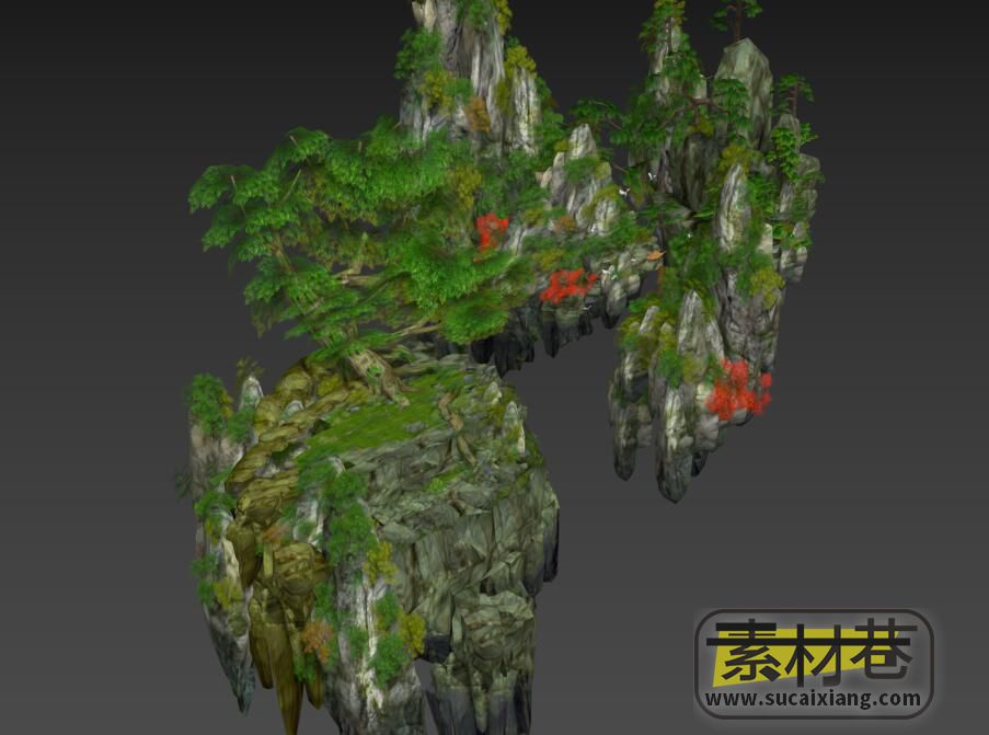 游戏悬空仙山3D模型