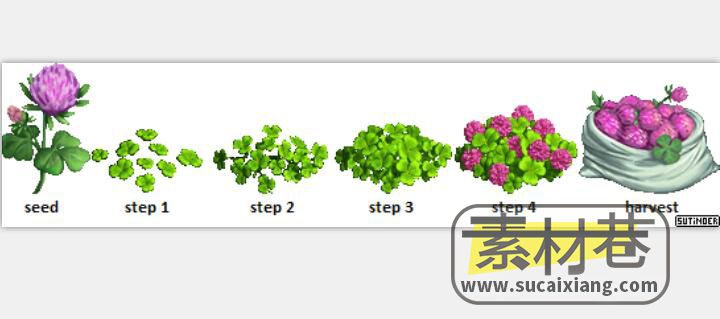 2d卡通横版植物蔬菜游戏素材