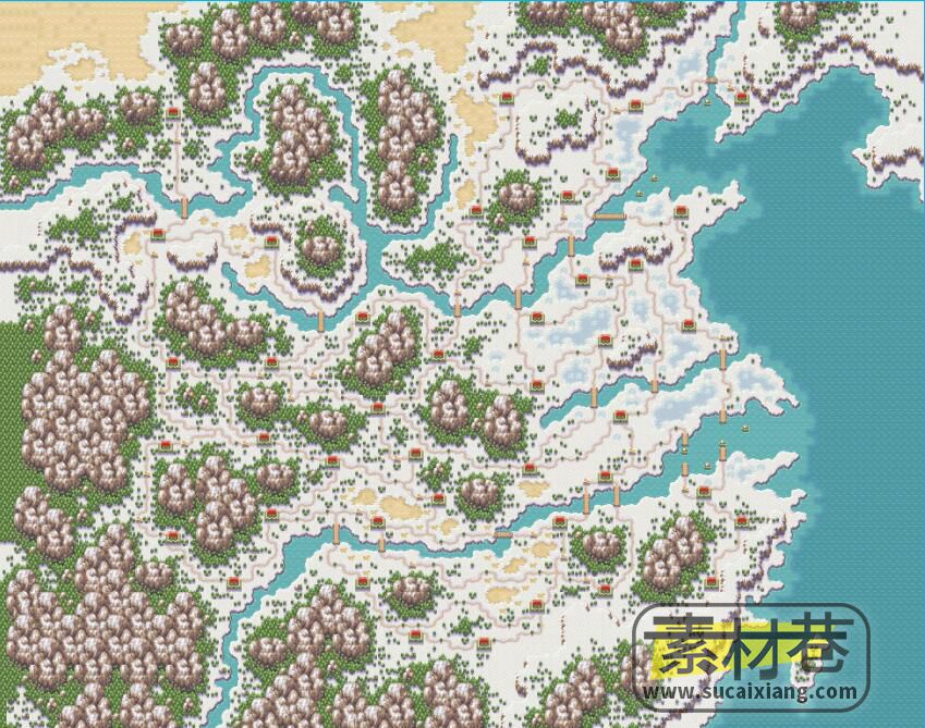 2d策略游戏三国志四季地图场景素材