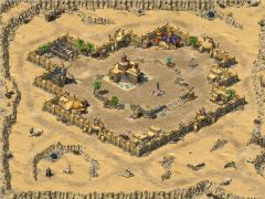 2.5D游戏西域沙漠城寨场景大地图素材