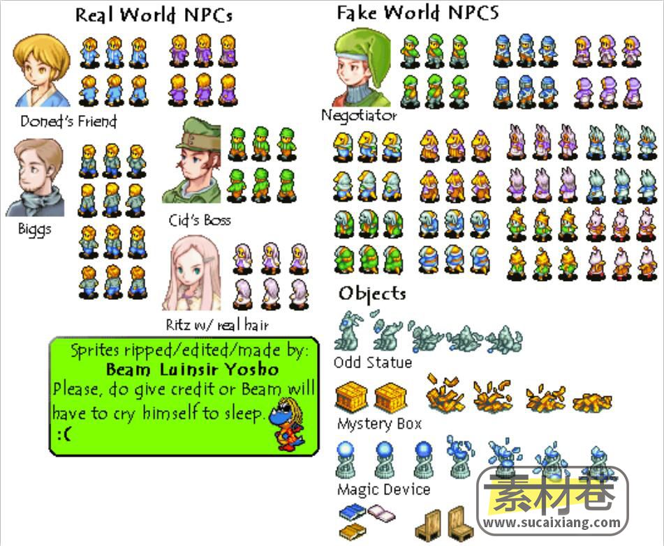 2d复古策略游戏Final Fantasy Tactics Advance素材