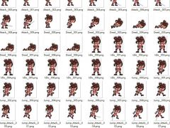 2D横版卡通女忍者游戏素材