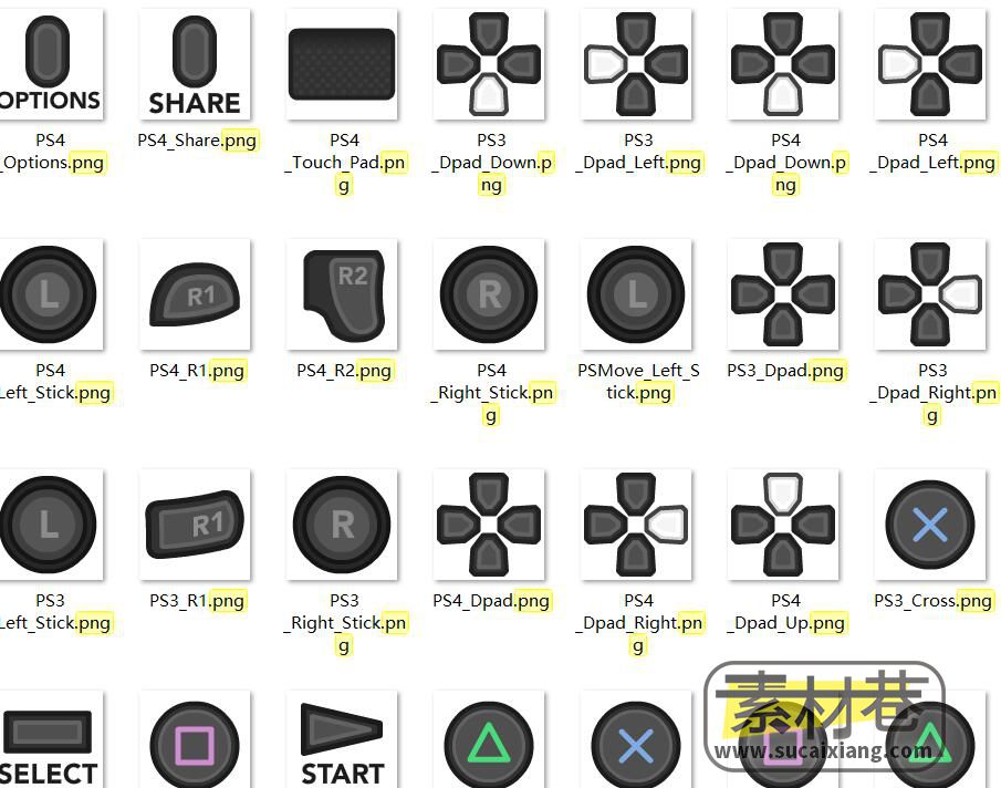 超齐全的各种手机游戏控制按钮和手柄按键UI素材集合