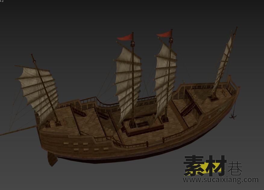 东方古代大型帆船模型