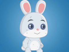 2D卡通角色可爱的兔子宝贝精灵动画游戏素材Cute Rabbit Boy Character Sprite