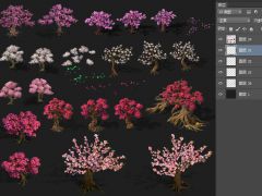 2D游戏各种花树素材
