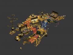 游戏金银珠宝金币3D模型