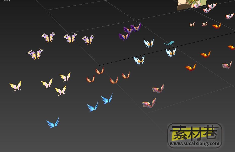 魔幻动作APRG游戏伊甸人物+怪物+翅膀+武器3D模型集合