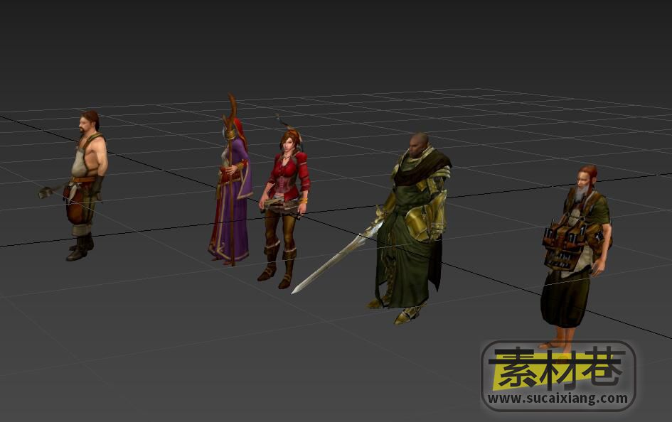 暗黑3游戏NPC人物角色3D模型