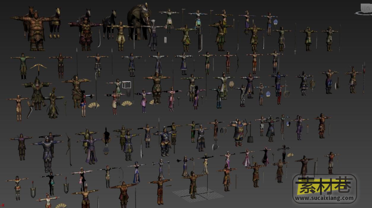 真·三国无双游戏人物角色3D模型集合
