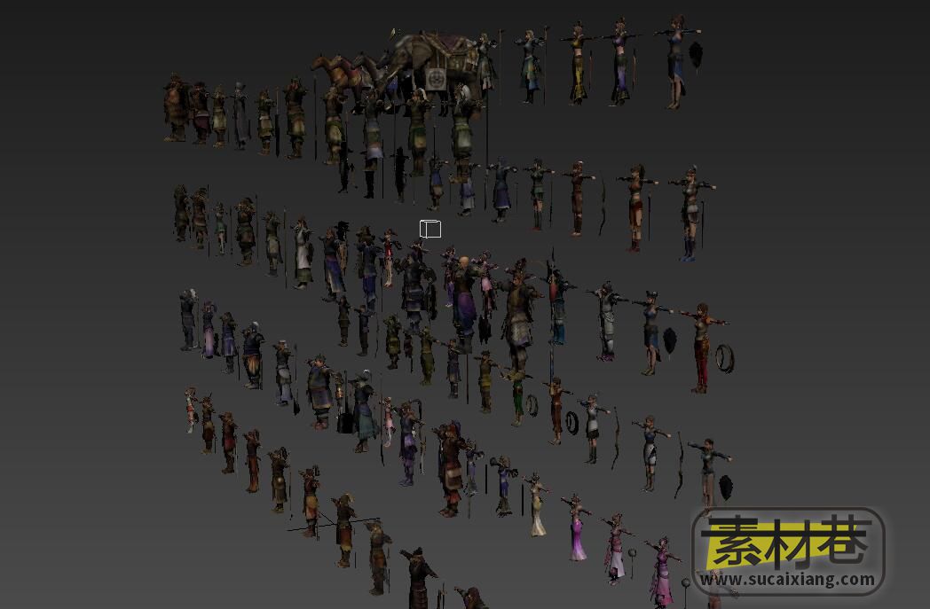真·三国无双游戏人物角色3D模型集合