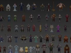 武侠游戏天龙八部人物角色3D模型集合