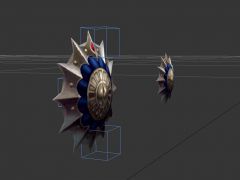 一个游戏骑士盾牌3D模型