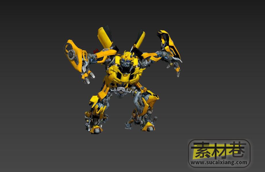 游戏大黄蜂变形金刚3D动画模型