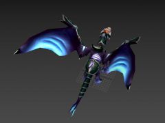 游戏带翅膀的魔兽龙3D模型