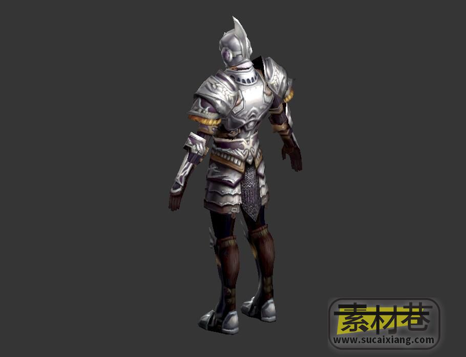 游戏人族重型铠甲男战士3D模型